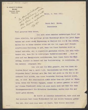 Brief an Emil Kross : 02.06.1911