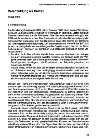 55-73, Verschuldung als Prozeß