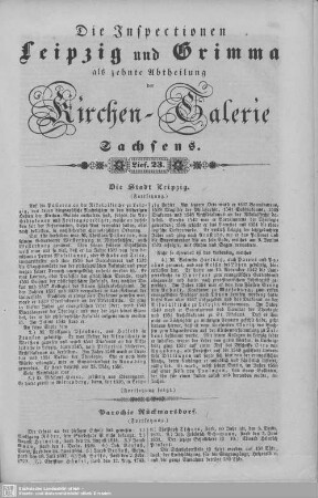 Die Stadt Leipzig, Parochie Rückmarsdorf (Fortsetzung), Parochie Burkartshain (Beschluß) : 23. Lieferung