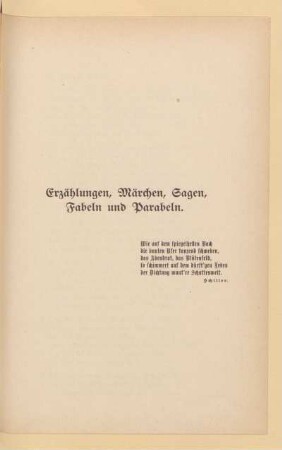 Erzählungen, Märchen, Sagen, Fabeln und Parabeln