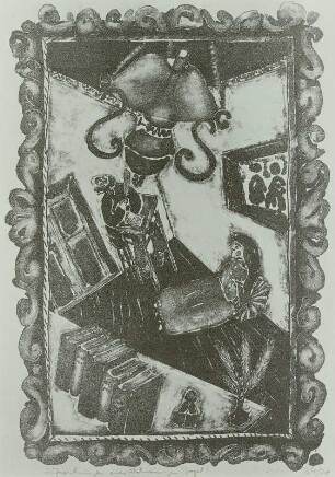 Illustration zu Gogol 'Aufzeichnungen eines Wahnsinnigen', Bl. 1