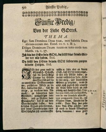 90-109, Fünffte Predig. Von der Liebe Gottes