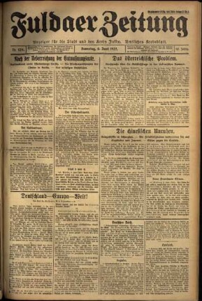Ausgabe vom Samstag, den 06. Juni 1925.