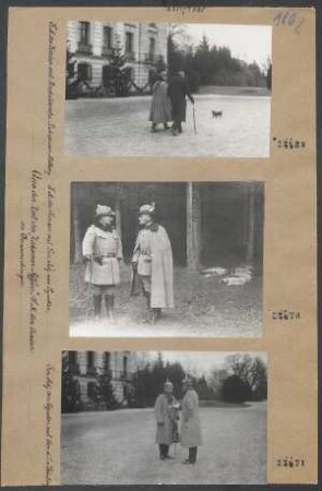 Aus der Zeit der "Zaberner Affäre", S.M. der Kaiser in Donaueschingen (früher Westfront, Blatt 1808): S.M. der Kaiser mit Generaladjutant von Lyncker bei der Fuchsjagd