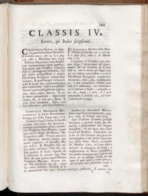 Classis IV. Eorum, qui Italice scripserunt
