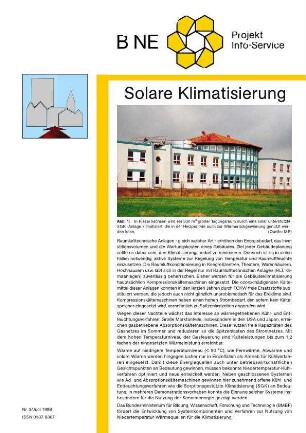 Solare Klimatisierung.