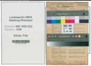 Entnazifizierung Fritz Schulz , geb. 15.04.1891 (Schlosser)