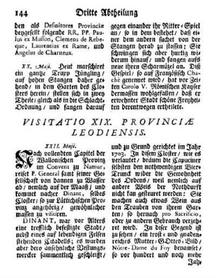 Visitatio XIX. Provinciæ Leodiensis
