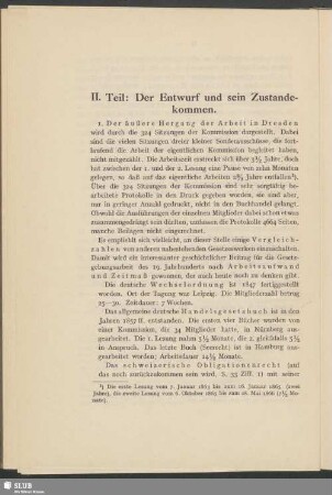 II. Teil: Der Entwurf und sein Zustandekommen