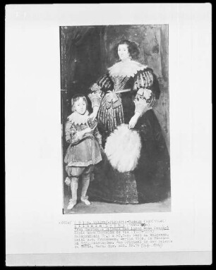 Frau Charlotte Butkens mit ihrem Sohn Jean Aimé (Kopie nach Cornelis de Vos)