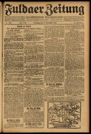 Erste Ausgabe vom Samstag, den 02. Dezember 1916.