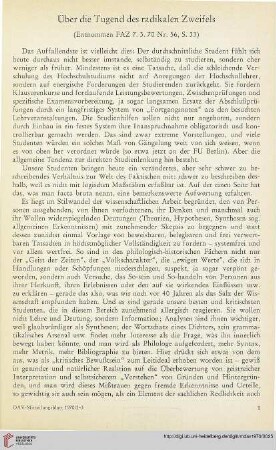 13: Über die Tugend des radikalen Zweifels
