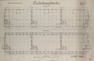 Niederlagegebäude, Erd- und Kellergeschoss