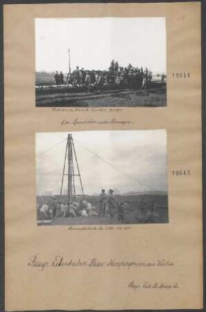 Verstrecken des Gleises bei Damvillers