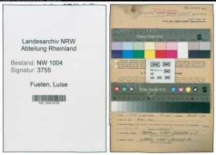 Entnazifizierung Luise Fueten , geb. 02.05.1917 (Angestellte)