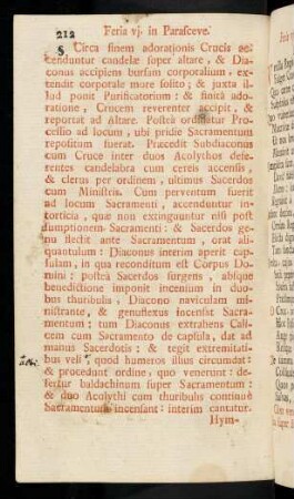 213-218, Hymnus. Vexilla Regis ...