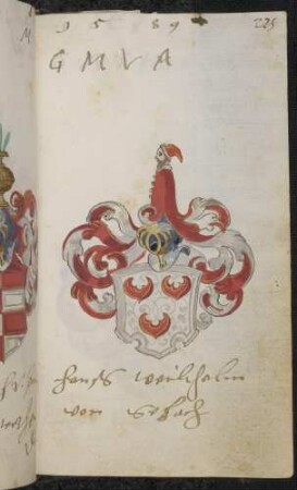 Wappen: (Edler) Hans Wilhelm von Seebach, Eintrag 1589