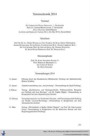 Vereinschronik 2014.