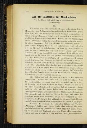 Aus der Geschichte der Musikschulen : (Fortsetzung)