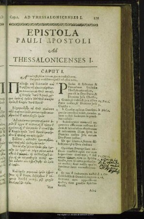 Epistola Pauli Apostoli Ad Thessalonicenses I