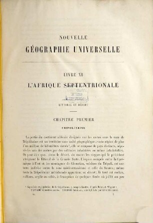 Nouvelle géographie universelle : la terre et les hommes, 11. L' Afrique septentrionale ; 2. partie : Tripolitaine, Tunisie, Algérie, Maroc, Sahara