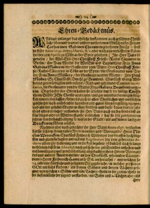 Ehren-Gedächtnüs.