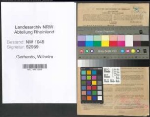 Entnazifizierung Wilhelm Gerhards , geb. 28.05.1900 (Kaufmann)