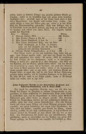 John Dudgeon´s Bericht in der Schottischen Hochlands- und Ackerbau-Gesellschaft, vom 5. April 1843. - Versuche mit Erdäpfeln.
