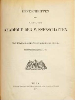 Denkschriften. 39. 1879
