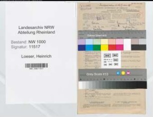 Entnazifizierung Heinrich Loeser, geb. 30.07.1903 (Postschaffner)