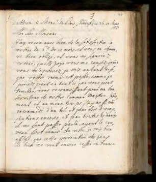 G. Lettre à Mr. du Bois du 22. Mars 1683.