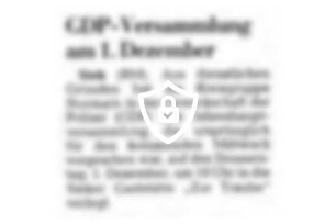 GDP-Versammlung am 1. Dezember