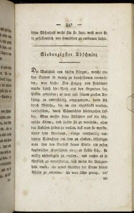 Siebenzigster Abschnitt.
