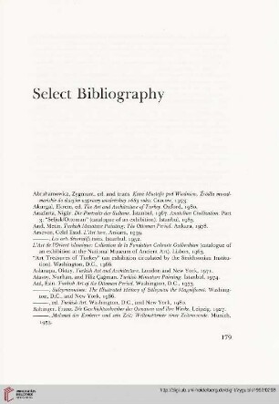 Select Bibliography