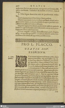 Pro L. Flacco. Oratio XXIV.