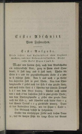 Erster Abschnitt. Vom Faßmachen