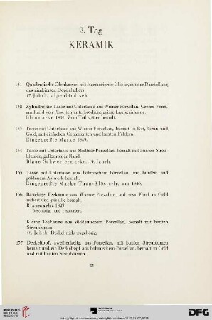 Keramik (Nr. 151-189)
