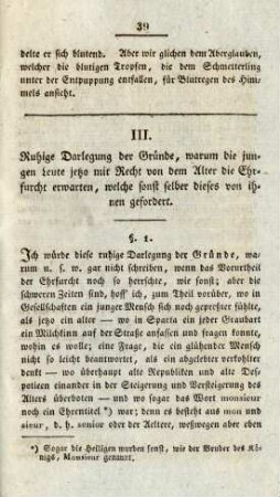 III. Ruhige Darlegung der Gründe, warum ...