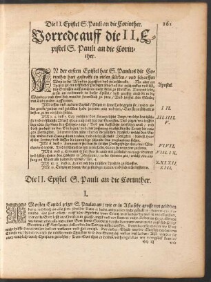 Vorrede auff die II. Epistel S. Pauli an die Corinther.