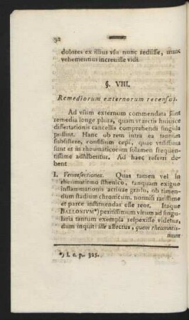 §. VIII. Remediorum externorum recensus.