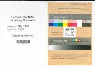 Entnazifizierung Heinrich Verberne , geb. 07.06.1900 (Lehrer)