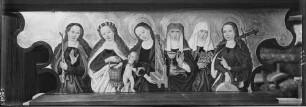 Kloster Lichtental Fürstenkapelle Rechter Seitenaltar Predella heute Johannes-Baptista-Altar (1496),(zerschnitten und auf die Seitenaltäre verteilt)