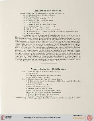 Erklärung der Tabellen / Verzeichnis der Abbildungen