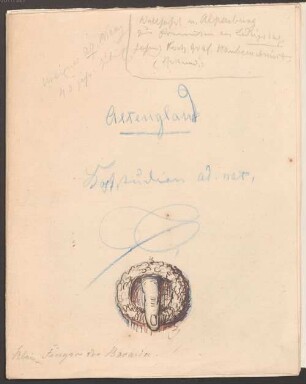 Franz von Pocci (1807-1876) Nachlass: Portätstudien von Mitgliedern der Altanglia - BSB Pocciana A.114.g