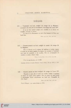 Sièges (No. 121 - 144)
