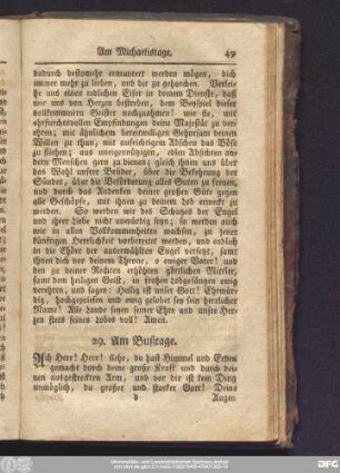 29. Am Bußtage.