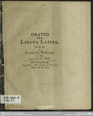 Oratio pro lingua Latina