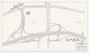 Stadtautobahn Köln Schinkelwettbewerb 1969: Planungsvorschlag 5: Lageplan 1:1000
