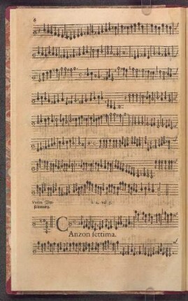 Canzon Settima.