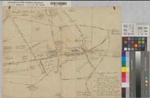 Ramsdorf (Velen) Krücklinger Mark 18.Jh. o.M. 40 x 51,5 kol. Zeichnung Landsberg-Velen, Teilbestand Gemen, Dep.